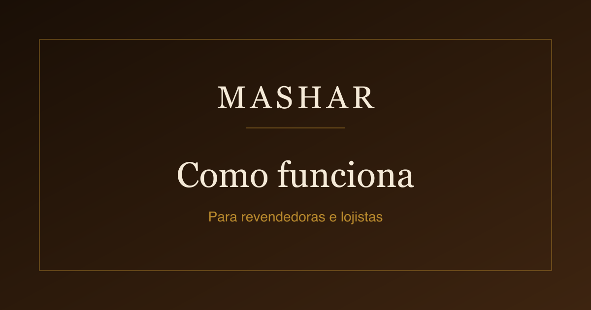 Como funciona · MASHAR